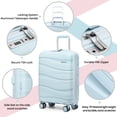 thumbnail image 2 of Joyway - 5-Piece Luggage Set PP Hardshell Spinner Suitcase with TSA Lock - (Expandable Carry-On 20 Inch) (24 Inch 28 Inch) for School, Travel, Weekend, 2 of 7