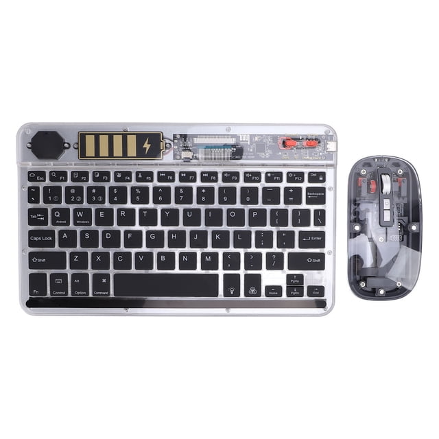 Keyboard Mouse Combo, Sensitive Quiet Ultra Slim RGB Backlight Wireless Keyboard for Laptop White,Black
