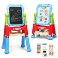 thumbnail image 1 of Costway Height Adjustable Kids Art Easel Magnetic Double Sided Board w/ Accessories Blue, 1 of 10