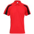 thumbnail image 1 of AWDis Just Cool Mens Short Sleeve Contrast Panel Polo Shirt, 1 of 2
