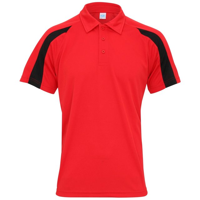 AWDis Just Cool Mens Short Sleeve Contrast Panel Polo Shirt