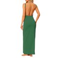 thumbnail image 3 of INSPIRE CHIC Robe Maxi Ajustable Sans Dos avec Bretelles pour Femmes, Vert, 3 of 5