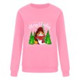 thumbnail image 4 of Qertyioot Pull d'Hiver Mode Femme Imprimé de Noël, Manches Longues Col Rond Chaud Ample Tendance Hauts Tricotés, 4 of 7