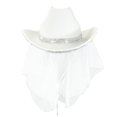 thumbnail image 1 of Western Cowboy Hat with Decorative Letters and Headscarf for Wedding Western Style Dome, 1 of 5