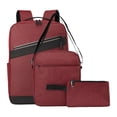 thumbnail image 2 of Rbaofujie Backpack Purse for Women Business Three Piece Backpack for Men Large Capacity Spliced Student School Bag and Fashionable Computer Bag Large Backpack, 2 of 2