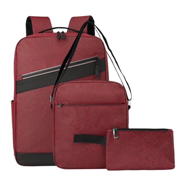 Yhmxh Closet Organizers and Storage Business Three Piece Backpack For Men Large Capacity Spliced Student School Bag And Fashionable Computer Bag A Knapsack