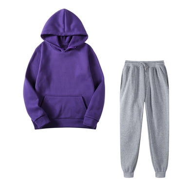 IROINNID Survêtement pour Femmes Ensemble 2 Pcs Offres Tenues d'Automne Hiver Survêtements de Sport Chandail à Manches Longues à Capuchon Pantalon Complet Ensemble de Tenues de Sport, Violet