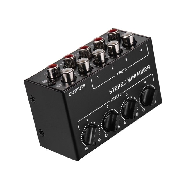 Mixeur, Audio Stéréo Rca 4 Canaux avec Rca en Métal avec Audio Rca 4 Canaux avec Coque en Métal 4 Canaux Hxber Rusuo Simbae Audio Stéréo Hippopy