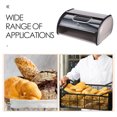thumbnail image 4 of Stainless Steel Bread Box Countertop Bread Storage Box With Window Modern Bread Box For Kitchen Stainless Steel Bread Holder, 4 of 4