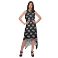 thumbnail image 1 of Moomaya Printed High-Low Style Sleeveless Dress For Women With Halter Neck, 1 of 5