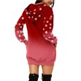 thumbnail image 4 of Femmes Hoodie Robe, Casual Skin Amical Tombé Épaule Manches Pull Hoodie Sweatshirt Robe Libre Correspondant à la Maison Rouge, Gris, Bleu Foncé, Noir Vieil Homme, Rouge Vieil Homme, Noir Élan, 4 of 6