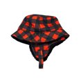 thumbnail image 3 of FlapJackKids - Winter Bucket Hat - Red Buffalo Checkers - Medium 2 - 4Y, 3 of 4