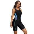 thumbnail image 1 of Charmo Womens Boyleg Unitard Swimsuits Racerback Athletic One Piece Bathing Suits, 1 of 6