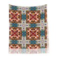 thumbnail image 2 of Foulard à Franges pour Femme, Châle Long Prismatique Psychédélique Abstrait, Léger et Chaud, 2 of 6