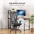 thumbnail image 4 of Chaise de Bureau Ergonomique en Maille avec Appuie-Tête 2D Réglable, Chaise de Direction à Dossier Haut pour Ordinateur, Chaise Inclinable Confortable avec Soutien Lombaire et Fonction d'Inclinaison, 4 of 10