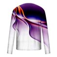 thumbnail image 5 of TIMIFIS T-Shirt en Coton à Manches Longues pour Homme, Chemises Imprimées Graphiques, Hauts - Violet - Automne, 5 of 5