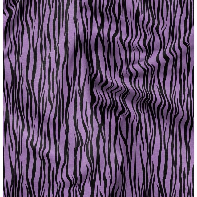 Soimoi Purple Modal Satin Fabric Wild Animal Skin Print Fabric by The Yard 42 Inch Wide