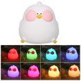 thumbnail image 3 of Neoglint Cute Chicken Night Light Silicone Chick Bedside Nursery Lamp RGB Color Changing Nightlight Dimmable, 3 of 8