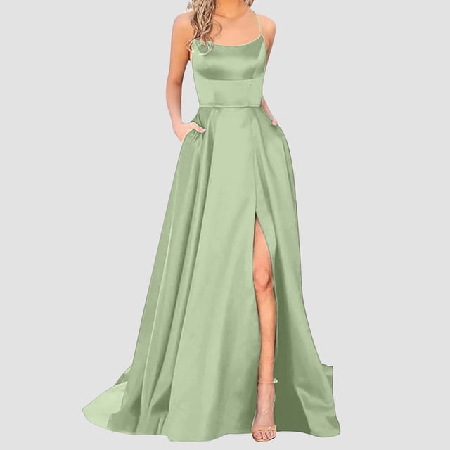 EGNMCR Robes de Soirée pour Femmes, Robes Formelles pour Femmes, Robes de Cocktail pour Femmes Robe Longue Unie à Dos Dégagé avec Bretelles Robe Ajustée à Épaules Dénudées Robe de Soirée pour Femmes Robe pour Femme