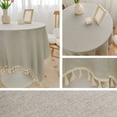 thumbnail image 4 of RYRDWP 60%Cotton,40%Linen Tablecloths With Fringe For Small Tables, 55x55 Inch Linen Sqaure Table Cloth For Wedding, Party, Indoor,Outdoor, Machine Washable, 4 of 8