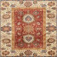 thumbnail image 1 of Ahgly Company Tapis d'Intérieur Carrés Abstraits Jaunes Abstraits pour Aire, 5 Pieds Carré, 1 of 6