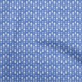 thumbnail image 1 of oneOone Velvet Medium Blue Fabric Tribal Sewing Craft Projects Fabric Prints By Yard 58 Inch Wide, 1 of 5