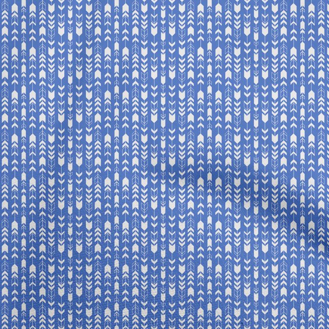 oneOone Velvet Medium Blue Fabric Tribal Sewing Craft Projects Fabric Prints By Yard 58 Inch Wide