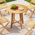 thumbnail image 2 of Gymax 31.5'' Patio Dining Table Round Teak Wood Dining Table w/ Slatted Tabletop Garden, 2 of 10