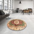 thumbnail image 3 of Ahgly Company Tapis d'Intérieur Carrés Abstraits Jaunes Abstraits pour Aire, 5 Pieds Carré, 3 of 6