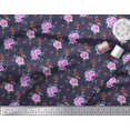 thumbnail image 3 of Soimoi Georgette Viscose Tissu Point, Feuilles & Rose Imprimé Floral 1 Yard 42 Inch Wide, 3 of 3