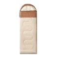 thumbnail image 2 of Estbridge Adult Hooded Camping Sleeping Bag  Portable Splicable Double Indoor Outdoor Quilt  210x75x4cm  Cotton  White  Lightweight 2.2lb  Dirt-Resistant  Zip-Together Design for Couples, 2 of 9