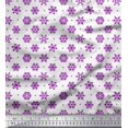 thumbnail image 1 of Soimoi polyester Crepe Fabric Dot & Snow Flakes Floral Printed Fabric 1 Yard 42 Inch Wide, 1 of 5