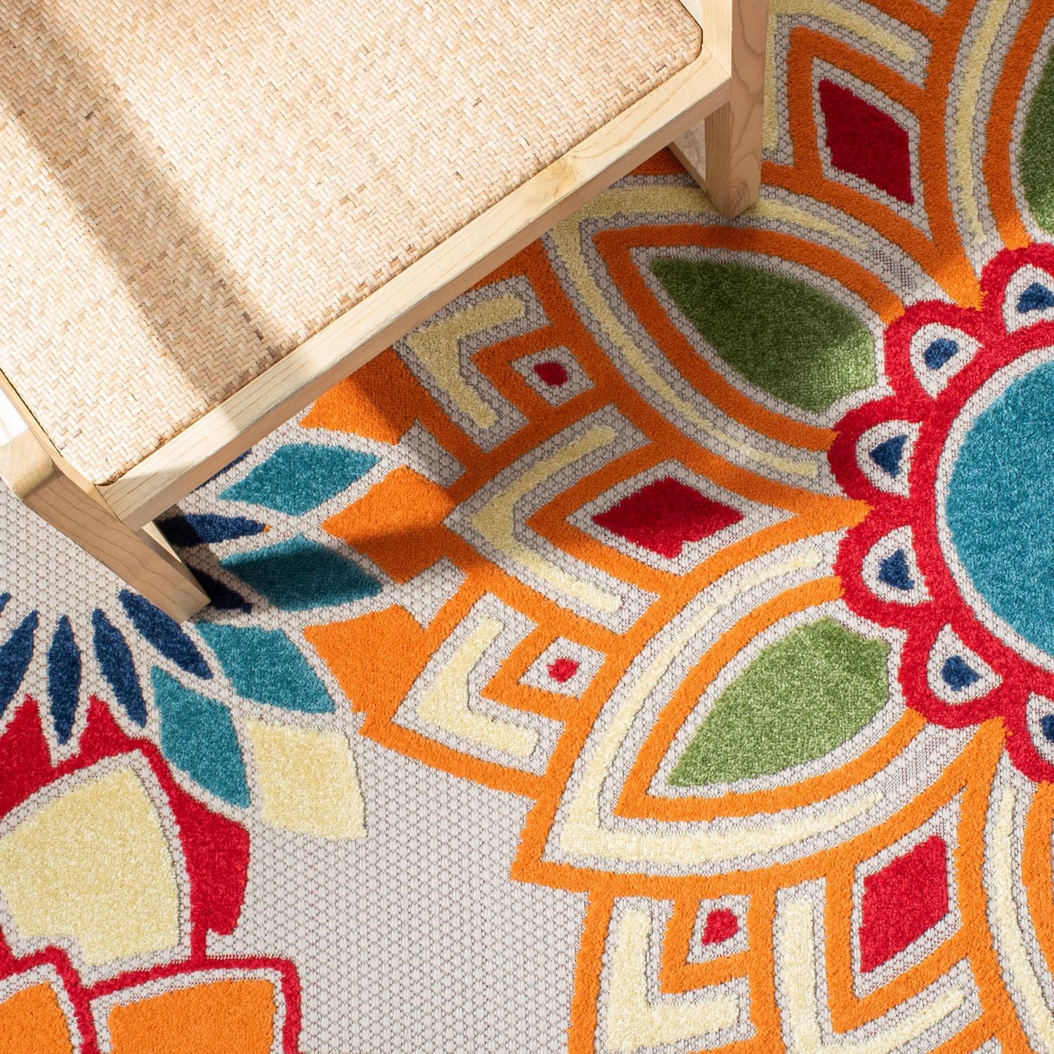 SAFAVIEH Cabana Quincy Tapis Floral Extérieur