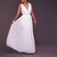 thumbnail image 4 of FcBaudy Camisole Sans Manches Robe Col en V, Robes d'Été pour Femmes, Robes d'Été pour Femmes Nouvelle Grande Robe Col en V Couleur Unie Grande Robe Robe pour Femmes, 4 of 9