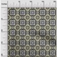 thumbnail image 1 of oneOone Cotton Cambric Black Fabric Floral & Tiles Moroccan Fabric For Sewing Printed Craft Fabric By The Meter 42 Inch Wide, 1 of 4