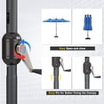 thumbnail image 4 of YODOLLA 15FT Double-Sided Patio Umbrella with Solar Lights, Rectangular Outdoor Umbrella, Dark Blue, 4 of 9