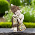 thumbnail image 3 of Northlight Resting Mosaic Buddha Outdoor Ceramic Garden Statue - 17", 3 of 6