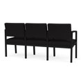 thumbnail image 5 of Lenox Steel Reception Waiting Room 3 Seats Chair / Black Steel / Black, 5 of 5