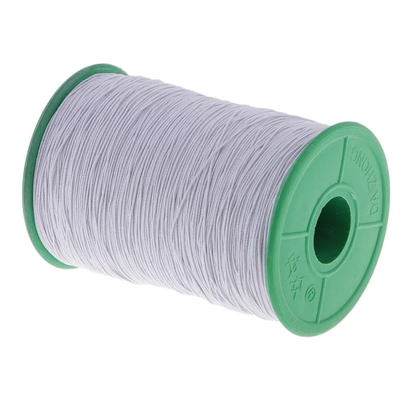 Cordon Élastique de 500 Mètres pour Fabrication de Bijoux, Ficelle de Perlage 0,5 mm Blanc Froid