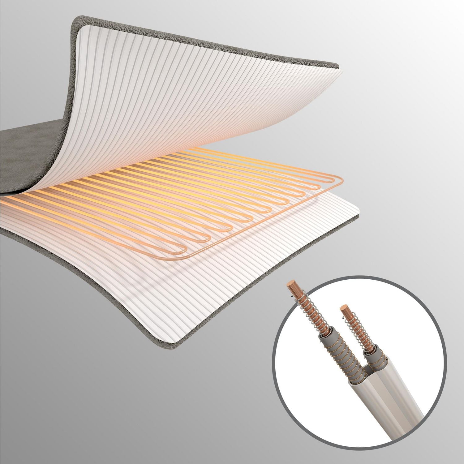 Jeté chauffant Sunbeam en micropeluche à carreaux gris ardoise, 4 réglages de chaleur, arrêt automatique après 4 heures, 127 cm x 152,4 cm (50 po x 60 po)