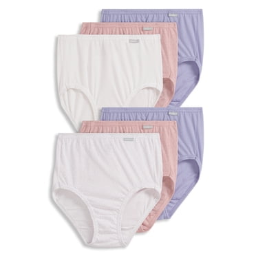 Jockey Women's Plus Size 100% Cotton Elance Brief - 6 Pack