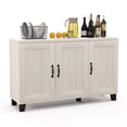 thumbnail image 1 of Costway Buffet Bahut à 3 Portes Crédence de Rangement Armoire Console Tablette Réglable Blanc Lavé, 1 of 10
