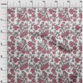 thumbnail image 2 of oneOone Organic Cotton Voile Fabric Leaves & Floral Ikat Print Sewing Fabric BTY 42 Inch Wide, 2 of 4