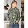 thumbnail image 2 of INSPIRE CHIC Women's Button Down Long Sleeve Ditsy Floral Shirt, 2 of 6