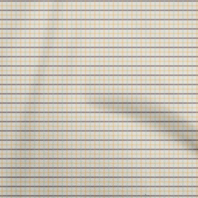 oneOone Velvet Light Beige Fabric Check Fabric For Sewing Printed Craft Fabric By The Yard 58 Inch Wide