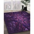 thumbnail image 3 of Ahgly Tapis d'Intérieur Lavable en Machine Carré Transitionnel Violet Profond, 8 Pieds Carré, 3 of 7