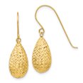 thumbnail image 1 of 14k Yellow Gold Teardrop Earrings Drop Dangle, 1 of 7
