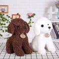 thumbnail image 3 of Realistic Curly Plush Dog Puppy Stuffed Doll Home Sofa Car Decor Girls Gift, 3 of 8
