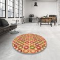 thumbnail image 4 of Ahgly Company Machine Washable Indoor Rectangle Transitional Yellow Orange Area Rugs, 5' x 8', 4 of 7