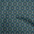 thumbnail image 1 of oneOone Rayon Teal Blue Fabric Geometric Fabric For Sewing Printed Craft Fabric By The Yard 56 Inch Wide, 1 of 4